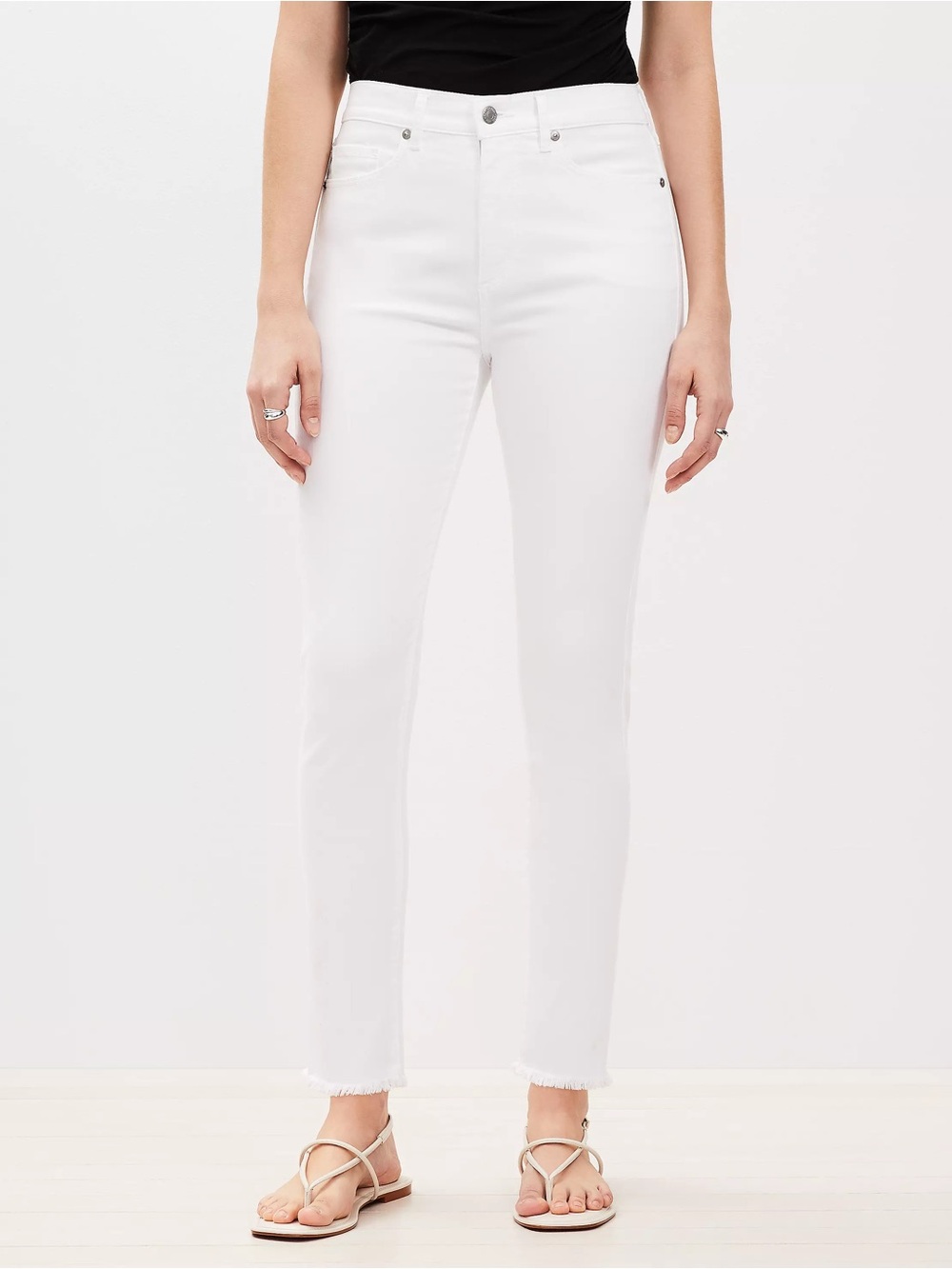 LOFT White Skinny Leg Jeans